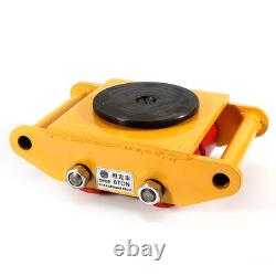 4PC Set 6Ton Heavy Duty Machine Dolly Skate Cargo Trolley Machinery Roller Mover
