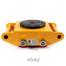 4PC Set 6Ton Heavy Duty Machine Dolly Skate Cargo Trolley Machinery Roller Mover