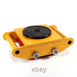 4PC Set 6Ton Heavy Duty Machine Dolly Skate Cargo Trolley Machinery Roller Mover