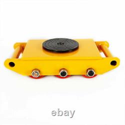 4Pc 8 Ton Machinery Mover Heavy Duty Dolly Skate with 360° Rotation Cap 17600lbs