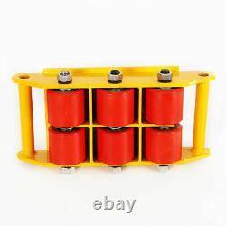 4Pc 8 Ton Machinery Mover Heavy Duty Dolly Skate with 360° Rotation Cap 17600lbs