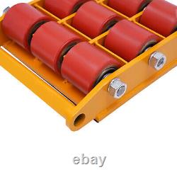 4Pcs 15Ton Heavy Duty Machine Dolly Skate Machinery Roller Movers Cargo Trolley