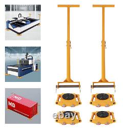 4Pcs 6Ton Heavy Duty Machine Dolly Skate Machinery Roller Mover Cargo Trolley