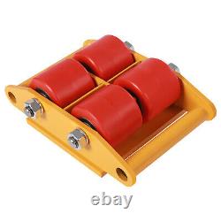 4Pcs 6Ton Heavy Duty Machine Dolly Skate Machinery Roller Mover Cargo Trolley