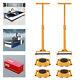 4pcs 6ton Heavy Duty Roller Machinery Movers 13200lbs 360°rotation Cargo Trolley