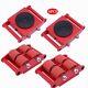 4pcs 6-ton Dolly Skate Machinery Roller Mover Cargo Trolley 13200lbs Heavy Duty