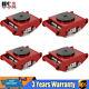 4pcs 6 Ton Heavy Duty Cargo Machine Dolly Skate Machinery Roller Mover 360° Sale