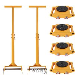 4Pcs 6 Ton Heavy Duty Machine Dolly Skates Machinery Roller Mover Cargo Trolley