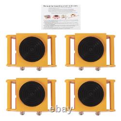 4Pcs 6 Ton Heavy Duty Machine Dolly Skates Machinery Roller Mover Cargo Trolley