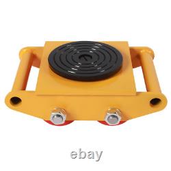 4Pcs 6 Ton Heavy Duty Machine Dolly Skates Machinery Roller Mover Cargo Trolley
