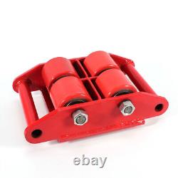 4Pcs 6 Ton Heavy Duty Machinery Mover Dolly Skate Roller Safe Transport 4-Roller