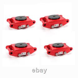4Pcs 6 Ton Heavy Duty Machinery Mover Dolly Skate Roller Safe Transport 4-Roller