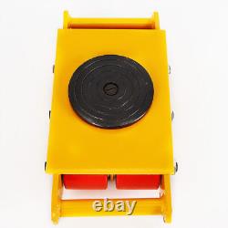 4Pcs 8 Ton Heavy Duty Machine Dolly Skate Machinery Roller Mover Cargo Trolley