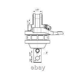 4.5 ton hydraulic rotator- Heavy Duty- 3/8 BSP fittings M16 logging trailer