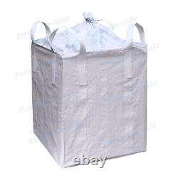 4 PACK Heavy Duty FIBC Bulk Super Ton Bag 676LBS, Duffle Top & Flat Bottom USA