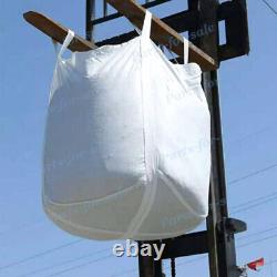 4 PACK Heavy Duty FIBC Bulk Super Ton Bag 676LBS, Duffle Top & Flat Bottom USA