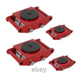 4 Pcs/Set 6 Ton Heavy Duty Cargo Machine Dolly Skate Machinery Roller Mover 360°