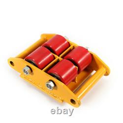 4 Set 6 Ton Heavy Duty Machine Dolly Skate Machinery Roller Mover Cargo Trolley