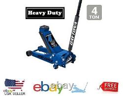 4 Ton Professional Floor Jack Heavy Duty With Rapid Pump Lift Truck Blue NEW