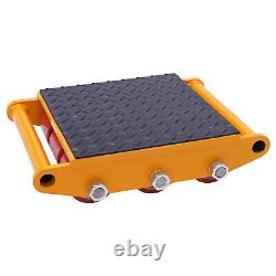 4pc 15 Ton Heavy Duty Machinery Mover Dolly Skate Roller Cargo Trolley 33000lbs