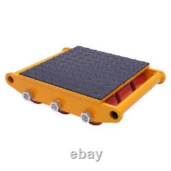 4pc 15 Ton Heavy Duty Machinery Mover Dolly Skate Roller Cargo Trolley 33000lbs