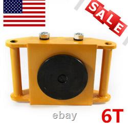 4x 6 Ton Heavy Duty Machine Dolly Skate Machinery Roller Mover Cargo Trolley Set