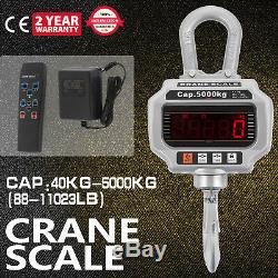 5000KG 1Ton 10,000 LBS Digital Crane Scale Heavy Duty Hanging Scale CA