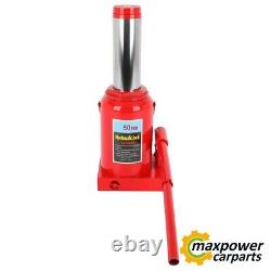 50Ton Hydraulic Bottle Jack Heavy Duty Auto Truck Repair Tool Max Height 15.94