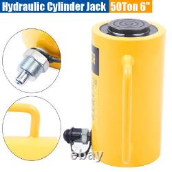 50 Ton 6 inch Heavy Duty Stroke Hydraulic Cylinder Jack Single Acting Solid Ram