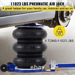 5Ton Triple Bag Air Jack Pneumatic Jack 11000 lbs Quick Lift Heavy Duty, Adjusted