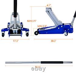 5 Ton Low Profile Floor Jack Heavy-Duty Steel Racing Floor Jack With Dual Piston