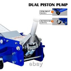 5 Ton Low Profile Floor Jack Heavy-Duty Steel Racing Floor Jack With Dual Piston