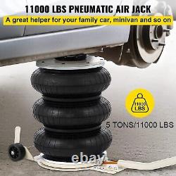 5 Ton Triple Bag Air Jack Pneumatic Jack 11000 lbs High Lift Heavy Duty White