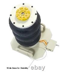 5 Ton Triple Bag Air Pneumatic Jack 11000lbs Heavy Duty 18 High Compressed Air