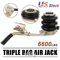 6600LBS 3Ton Triple Bag Air Jack Lifting Height 18Inch Pneumatic Jack Capacity