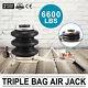 6600lbs Triple Bag Air Jack Pneumatic Jack Lifting Jack Stands Adjustable 3 Ton
