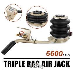 6600lbs Triple Bag Air Jack 3 Ton Lift Jack Pneumatic Jack Jack Stand New