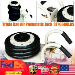 6600lbs Triple Bag Air Jack 3 Ton Lifting Jack Pneumatic Jack Heavy Duty Jacking