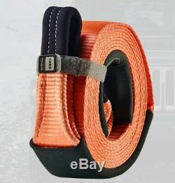 6M Heavy Duty Tow Strap Recovery Rescue 5 Ton 20' Towing Pull Rope U Hooks #1247