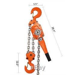 6Ton 20Ft Ratcheting Lever Block Chain Hoist Heavy Duty Efficient 13000LBS