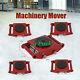 6ton Heavy Duty 4 Roller 360° Dolly Skate Cargo Trolley Machinery Mover 13200lbs