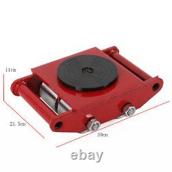 6Ton Heavy Duty 4 Roller 360° Dolly Skate Cargo Trolley Machinery Mover 13200lbs