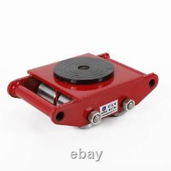 6Ton Heavy Duty 4 Roller 360° Dolly Skate Cargo Trolley Machinery Mover 13200lbs