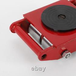 6Ton Heavy Duty 4 Roller 360° Dolly Skate Cargo Trolley Machinery Mover 13200lbs