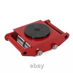 6Ton Heavy Duty 4 Roller 360° Dolly Skate Cargo Trolley Machinery Mover 13200lbs