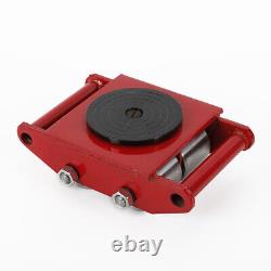 6Ton Heavy Duty 4 Roller 360° Dolly Skate Cargo Trolley Machinery Mover 13200lbs