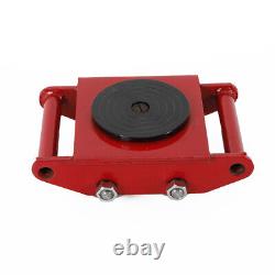 6Ton Heavy Duty 4 Roller 360° Dolly Skate Cargo Trolley Machinery Mover 13200lbs
