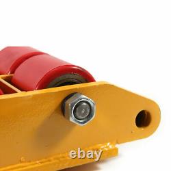 6Ton Heavy Duty Machine Dolly Skate Machinery Roller Mover Cargo Trolley 13200lb
