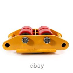 6Ton Heavy Duty Machine Dolly Skate Machinery Roller Mover Cargo Trolley 13200lb