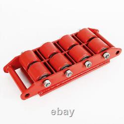 6/8/12 Ton Heavy Duty Machinery Roller Mover Machine Dolly Skate Cargo Trolley